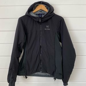 Arcteryx Atom jacket in black.